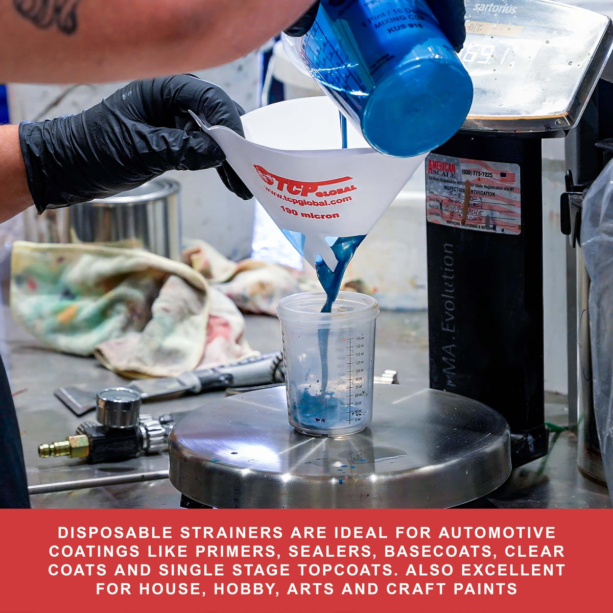 TCP Global durable paperboard base reduces bleed-through during painting.