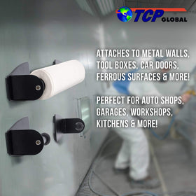 TCP Global magnetic paper towel holder width adjustment supports various towel sizes