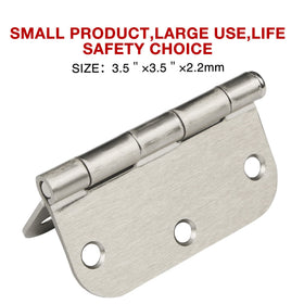 TDCHINGES 3.5-inch brushed nickel interior hinges with smooth operation.