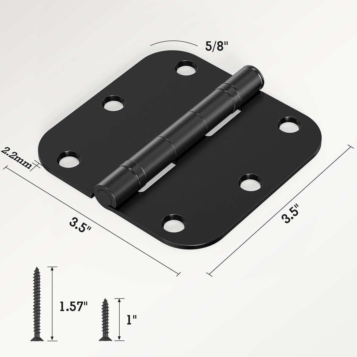 TDCHINGES full mortise design offers secure, flush door fitting.