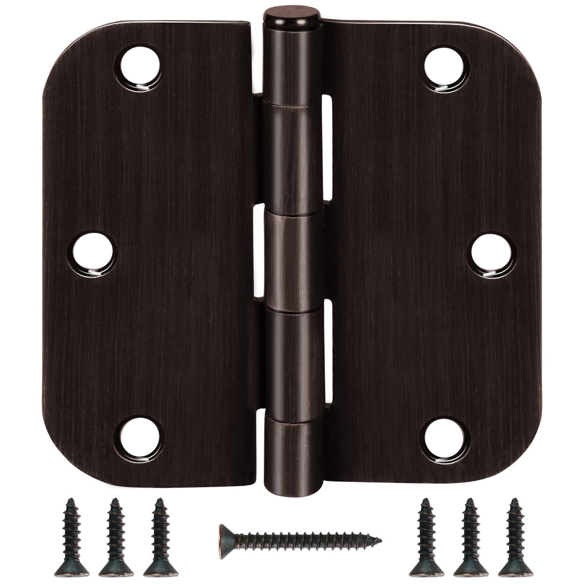 TDCHINGES 3.5-inch bronze hinge with six screw holes for interior doors.