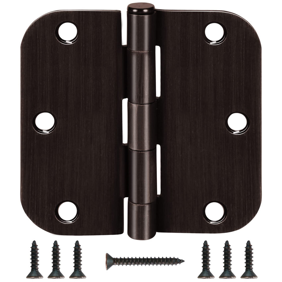 TDCHINGES 3.5-inch bronze hinge with six screw holes for interior doors.