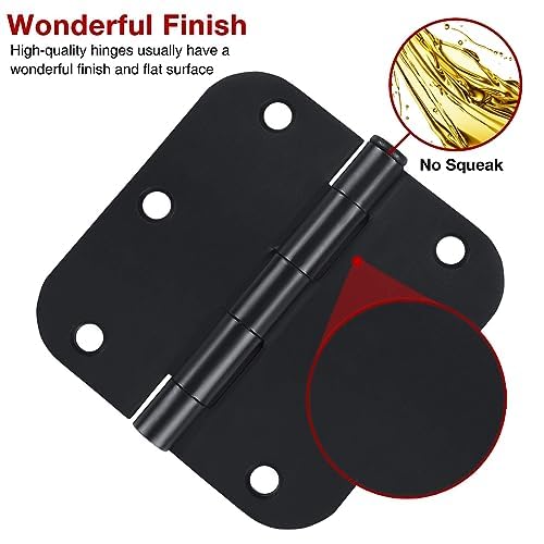 TDCHINGES 36-pack matte black hinges for fast interior door installation.
