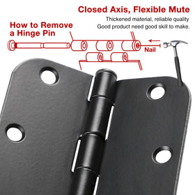 TDCHINGES hinge with 5-8 radius for smooth interior door operation