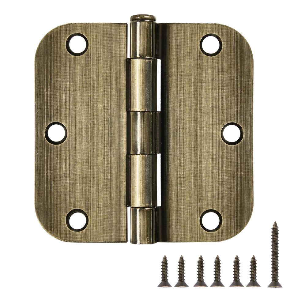TDCHINGES antique brass door hinges 3.5 inch close-up showing durable finish for long-lasting doors