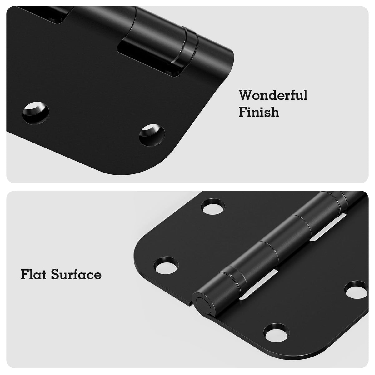 TDCHINGES matte black hinges suitable for dressers, wardrobes, showers, and bedrooms