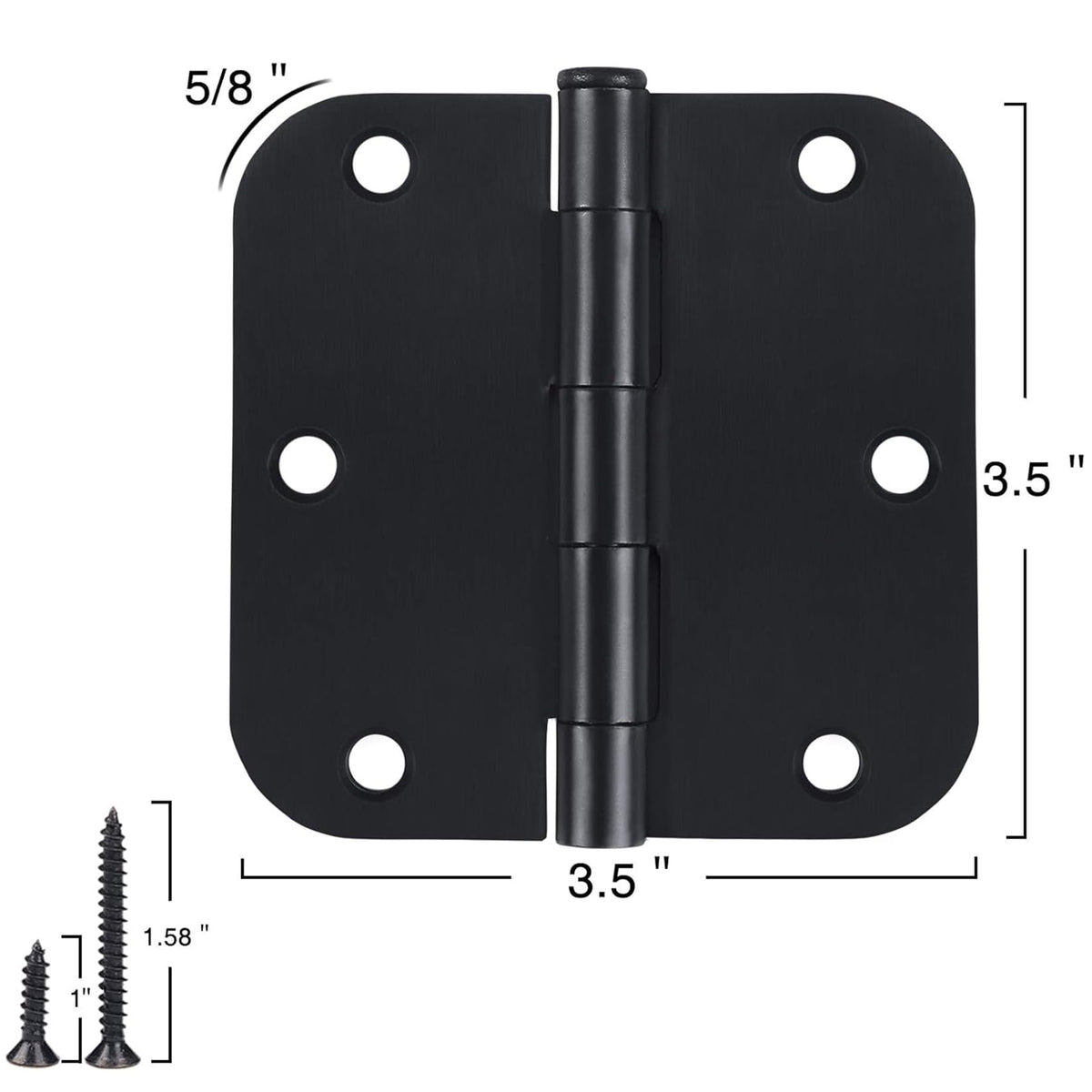 TDCHINGES durable iron construction close-up for long-lasting, heavy-use doors.