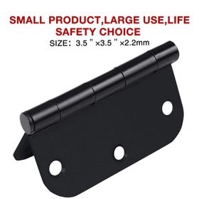 TDCHINGES durable iron hinges, matte black, suited for sheds and closets.