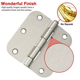 TDCHINGES front door hinge with six-hole mounting for sturdy fit