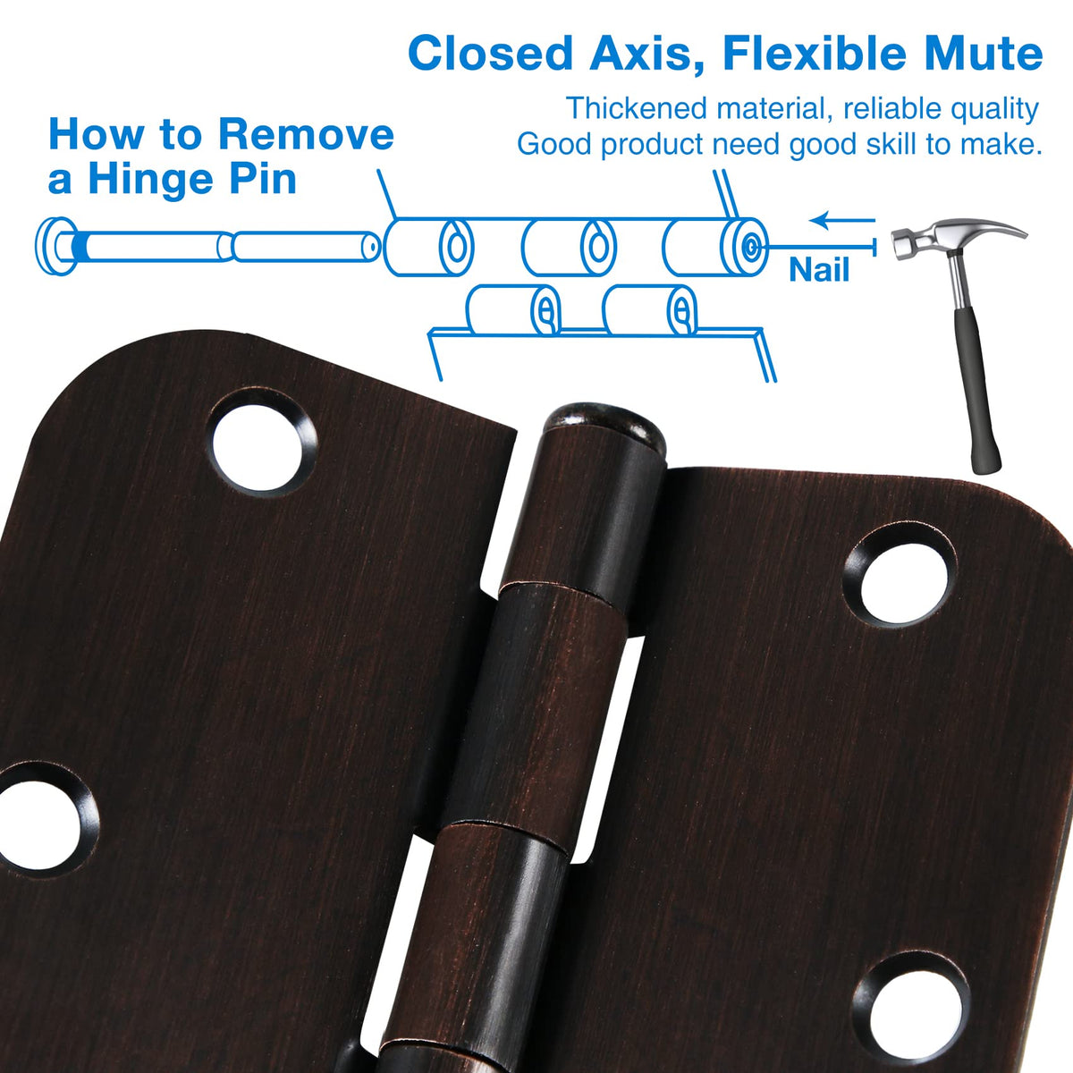 TDCHINGES full mortise interior hinge designed for flush mounting.