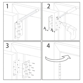TDCHINGES matte black hinge suitable for sheds and outdoor structures when interior mounting is used.