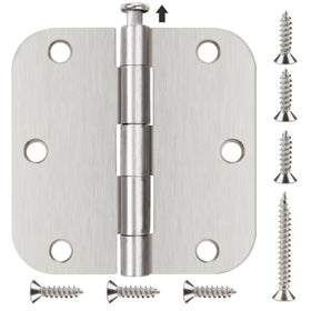TDCHINGES nickel door hinge 3.5 inch brushed finish for interior doors
