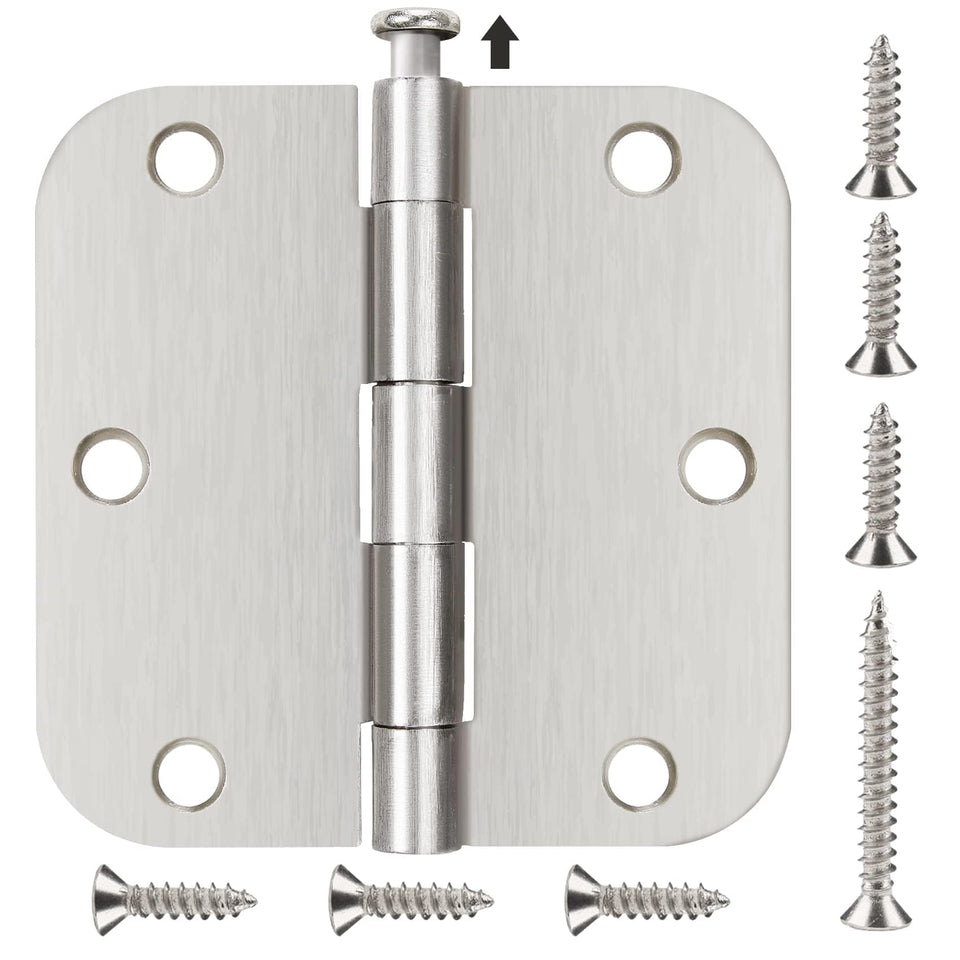 TDCHINGES nickel door hinge 3.5 inch brushed finish for interior doors