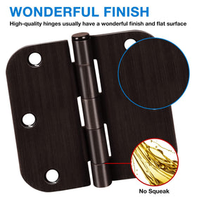 TDCHINGES oil rubbed bronze hinge with 108 screws included for quick setup.