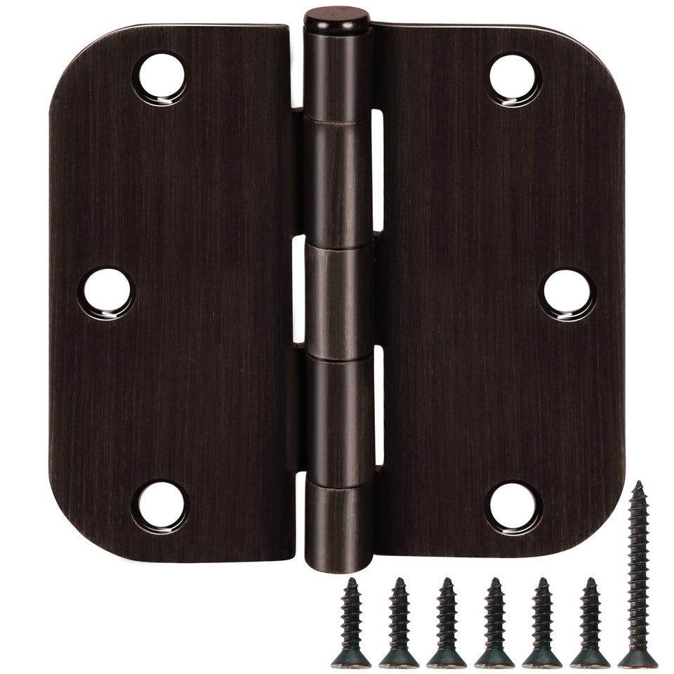 TDCHINGES oil rubbed bronze hinges with screws for fast installation on interior doors.