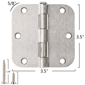 TDCHINGES outdoor brushed nickel hinge for sheds and gates