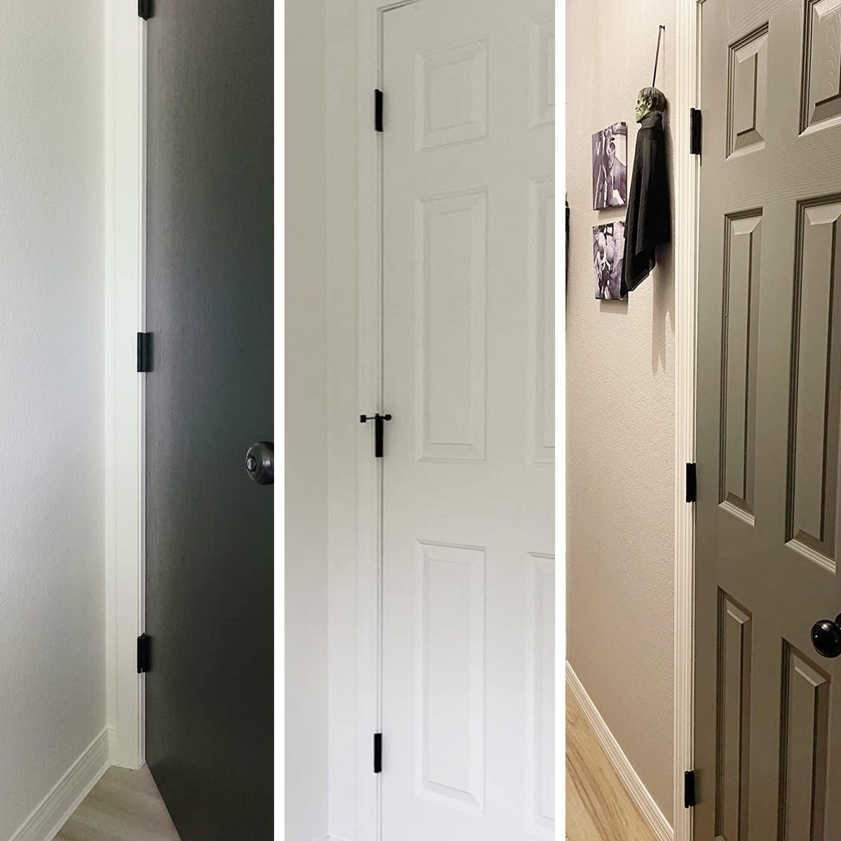 TDCHINGES solid iron matte black hinges for durability