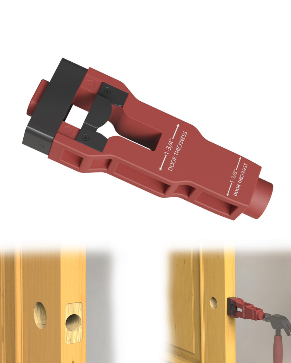 TDCQFFF door latch mortise tool front view for precise cuts