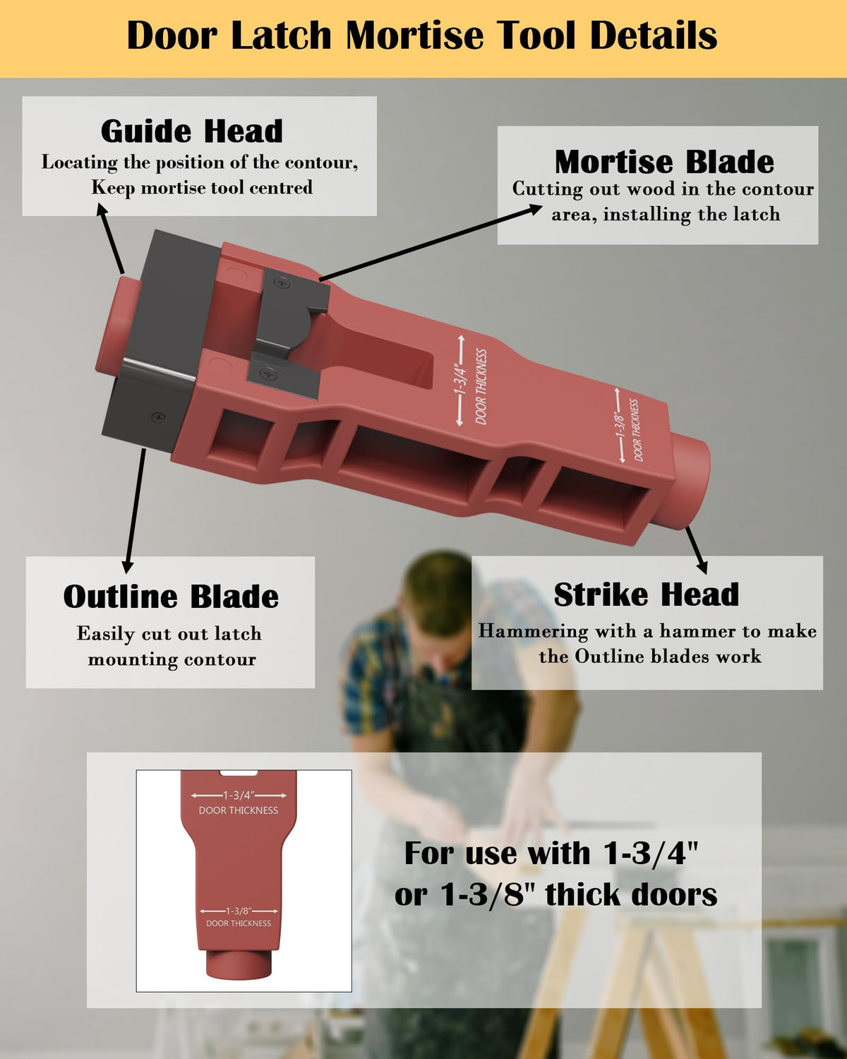 TDCQFFF mortise blade outline cut in action for clean edges