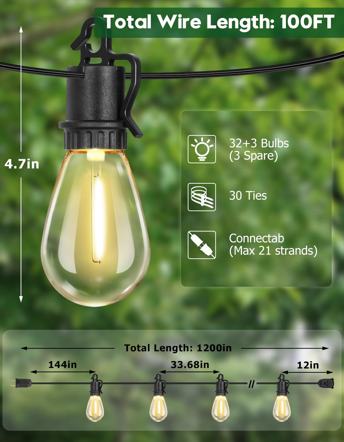 TDLOL end-to-end connectable design enables extended outdoor setups.