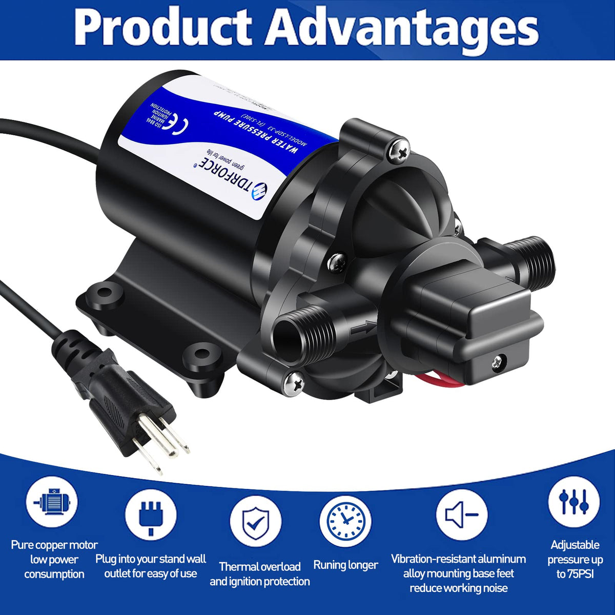 TDRFORCE 4GPM water transfer pump enabling quick garden hose filling.