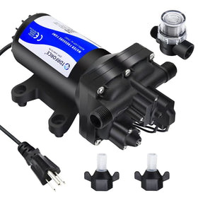 TDRFORCE 540E front view of the fresh water pump for RVs and boats.