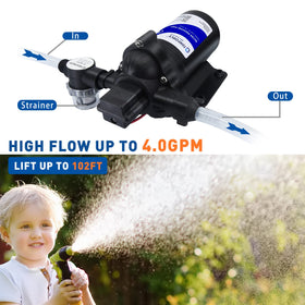 TDRFORCE washdown pump suitable for boats and garden cleaning tasks.