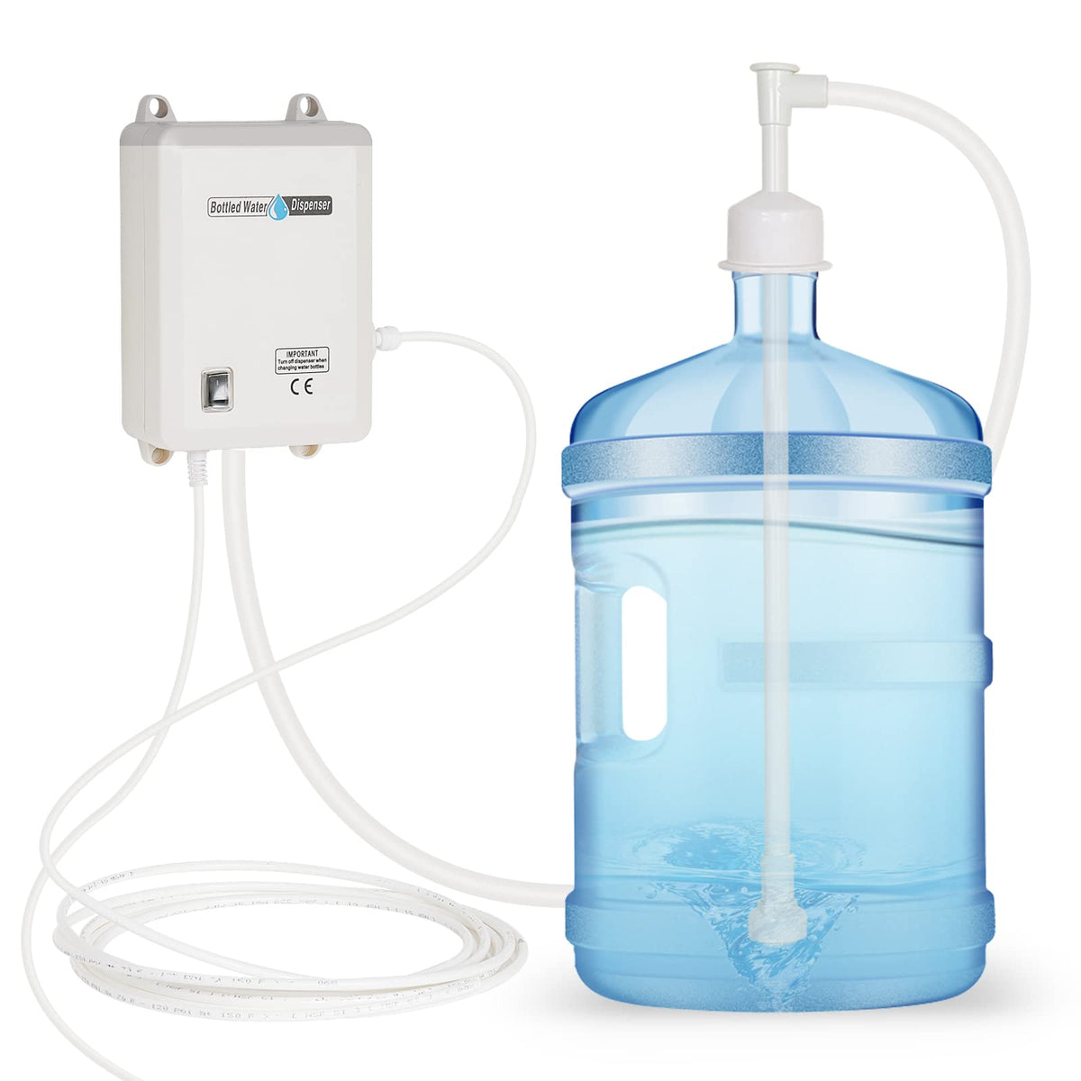 TDRRICH bottled water dispensing pump system for convenient home hydration.