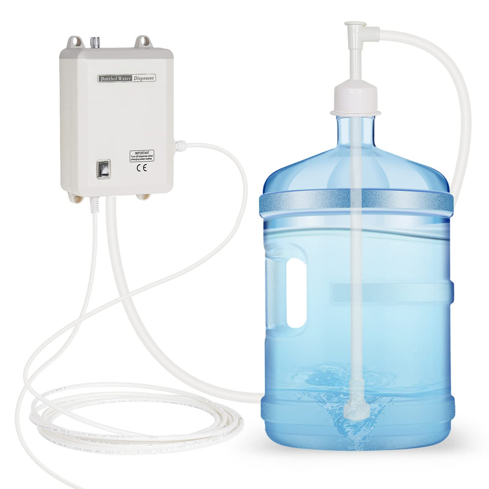 TDRRICH bottled water pump system front view highlights compact, convenient home dispensing.
