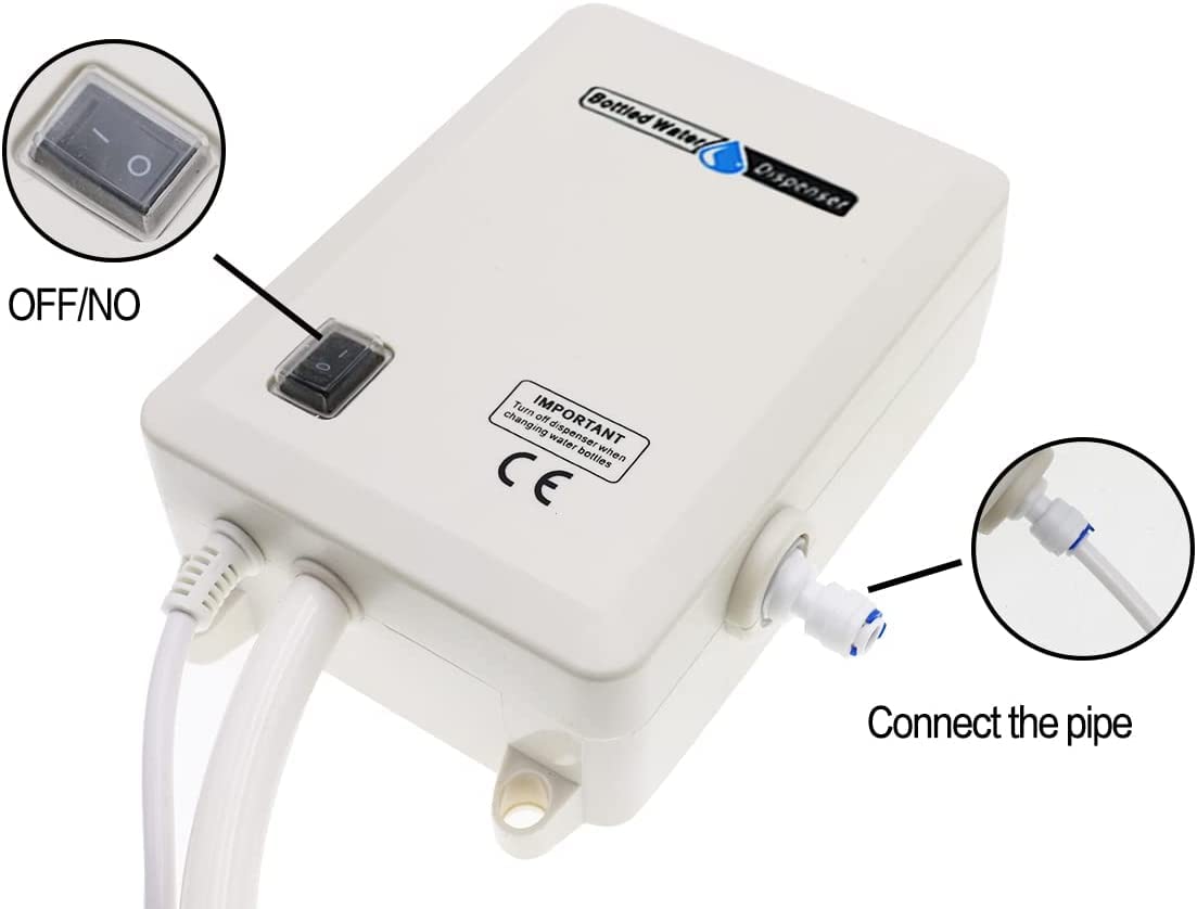 TDRSUPER bottle pump operates quietly with noise-reducing rubber feet.