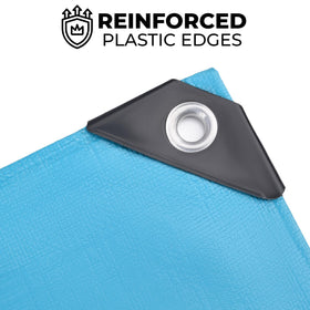 Teal Elite tarp with 18 inch grommets for secure setup