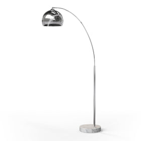 Teamson Home Arquer arc floor lamp base detail shows faux white marble stability