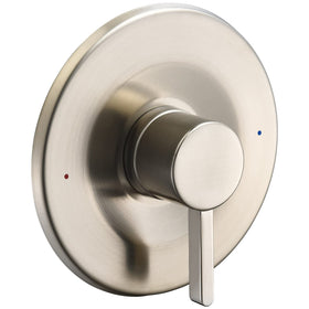 Tearel brushed nickel shower trim demonstrates premium finish and Moen Posi-Temp compatibility.