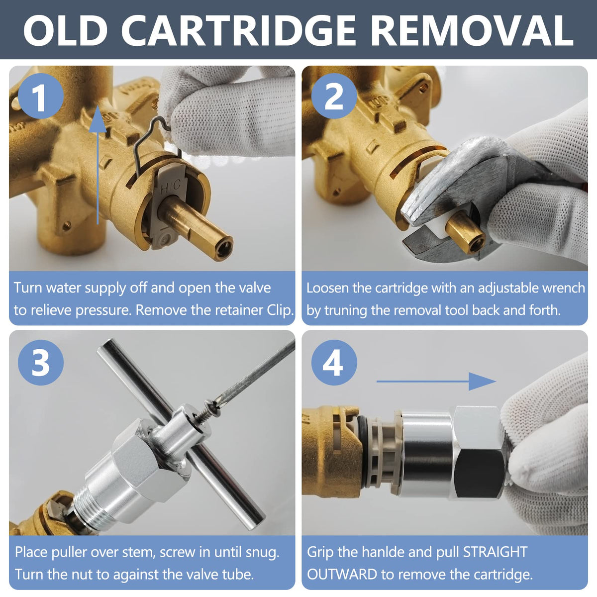 Tearel cartridge puller tool for removing stubborn cartridges.