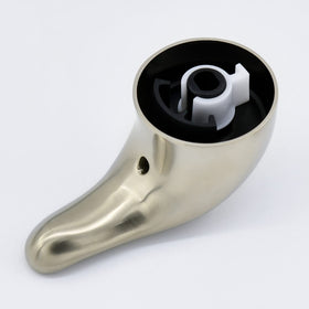 Tearel lever handle provides easy grip for quick water control.