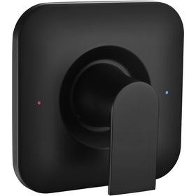 Tearel matte black finish adds modern style to showers.