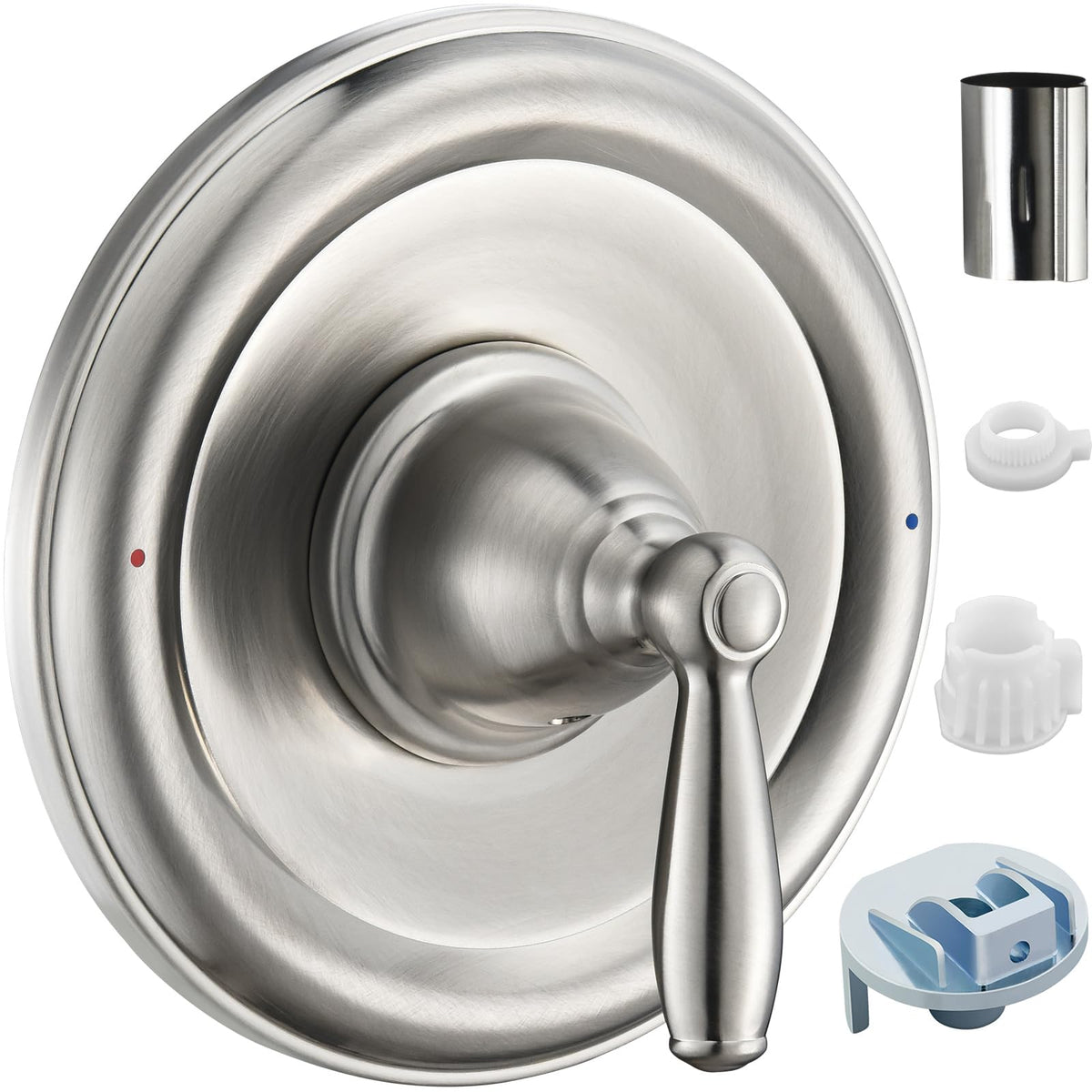 Tearel pressure-balancing tub trim supports steady water feel during showers.
