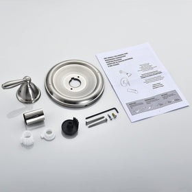 Tearel brushed nickel finish provides timeless style for any bathroom decor.