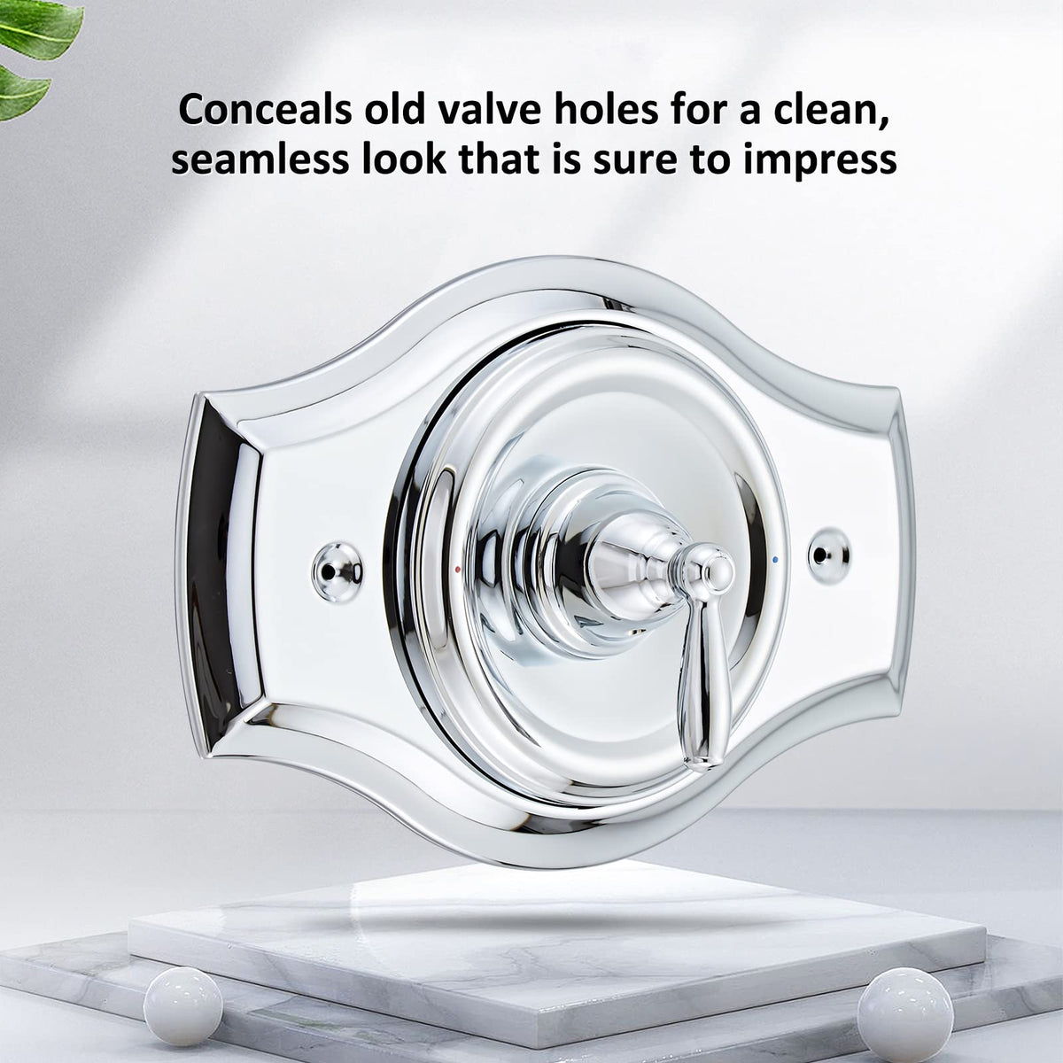 Tearel chrome cover plate demonstrates durable metal construction resisting rust and corrosion.