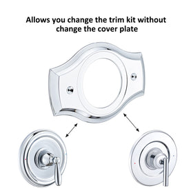 Tearel shielded valve openings provide a polished, professional bathroom update.