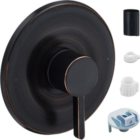 Tearel shower trim kit in oil-rubbed bronze with Moen compatibility for steady temperature.