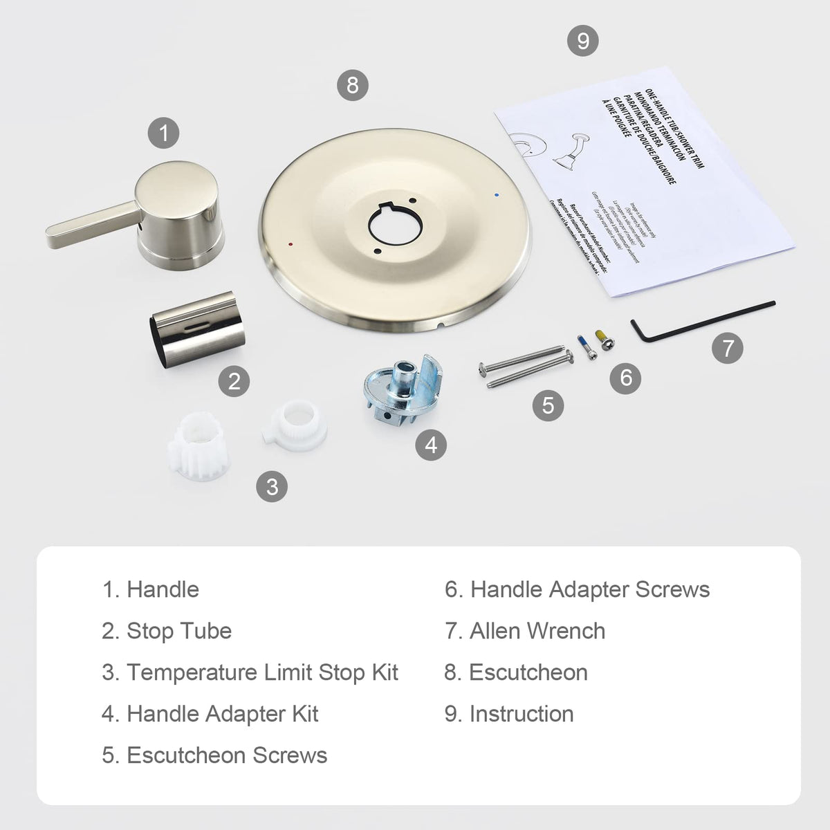 Tearel trim complements Moen Posi-Temp valves for a seamless bathroom look.