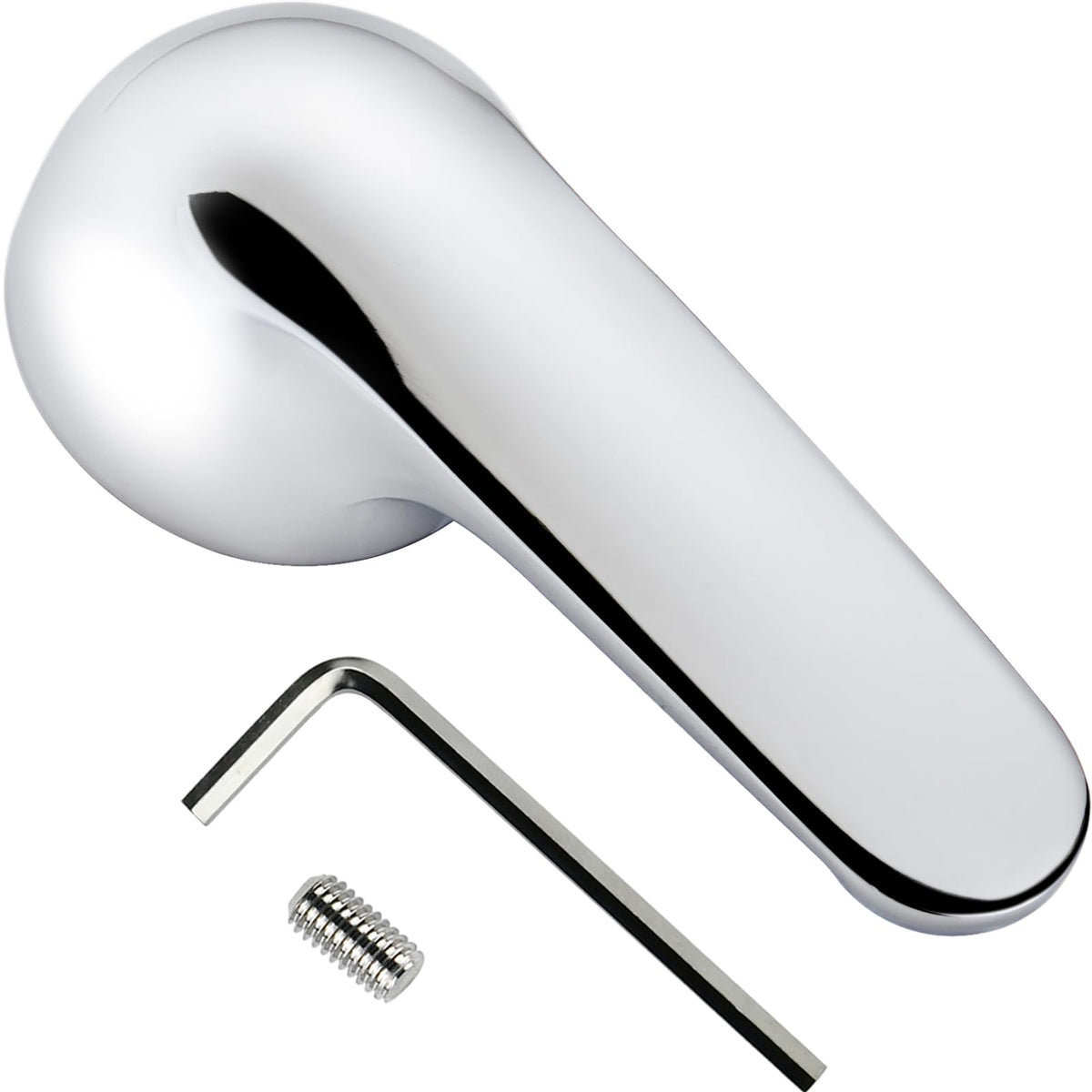 Tearel single metal lever handle chrome – front view for a sleek faucet upgrade.