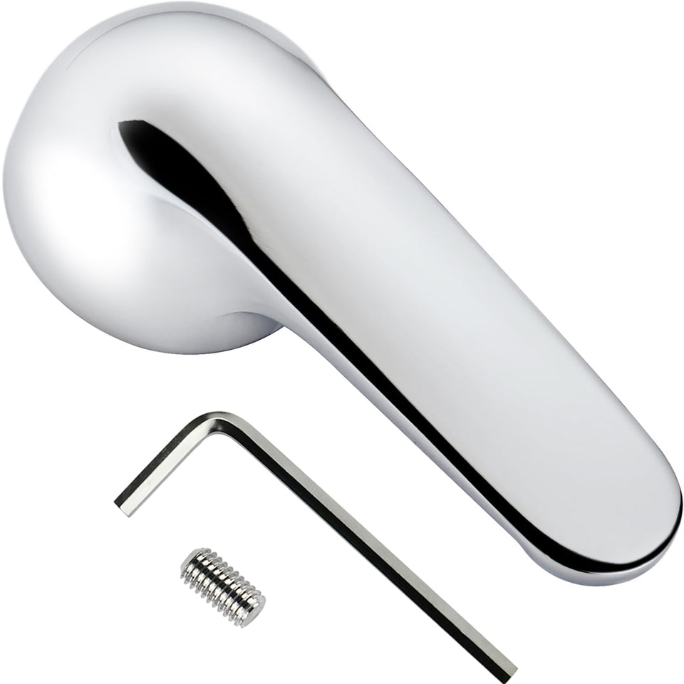 Tearel single metal lever handle chrome – front view for a sleek faucet upgrade.