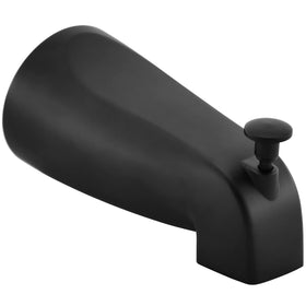 Tearel slip-fit tub spout with pull-up diverter for 1/2 in copper