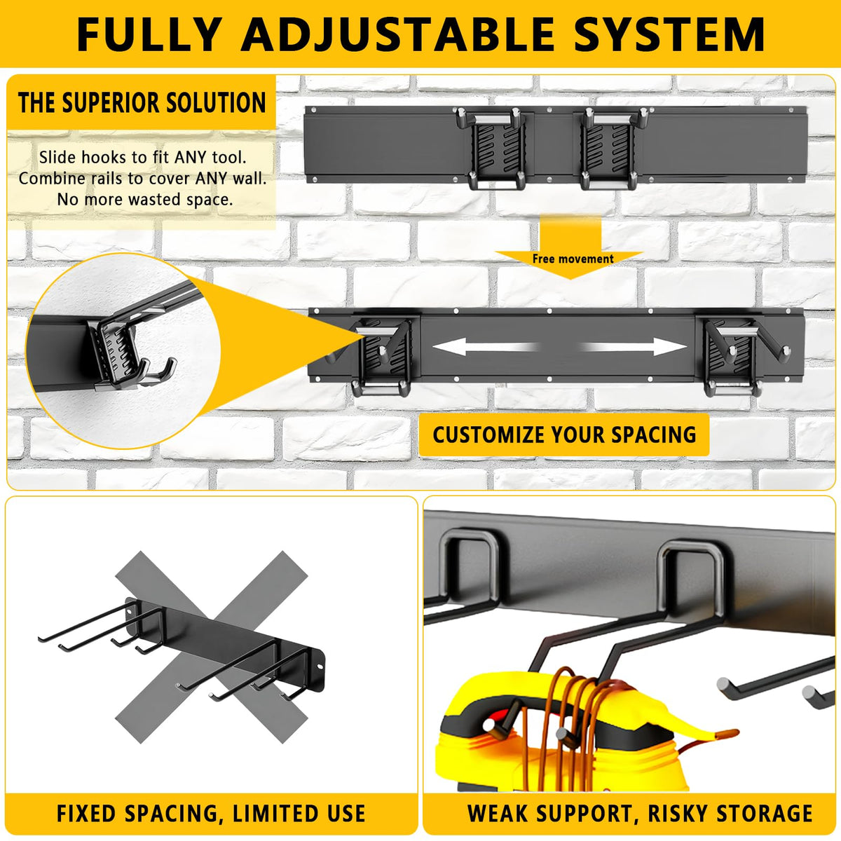 Tebgeag heavy-duty alloy steel frame for durable wall storage