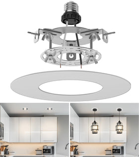 tebio medallion for recessed can conversion enhances ceiling aesthetics and hides openings