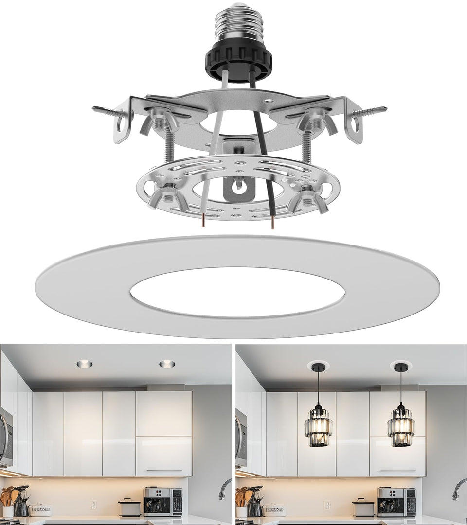 tebio medallion for recessed can conversion enhances ceiling aesthetics and hides openings