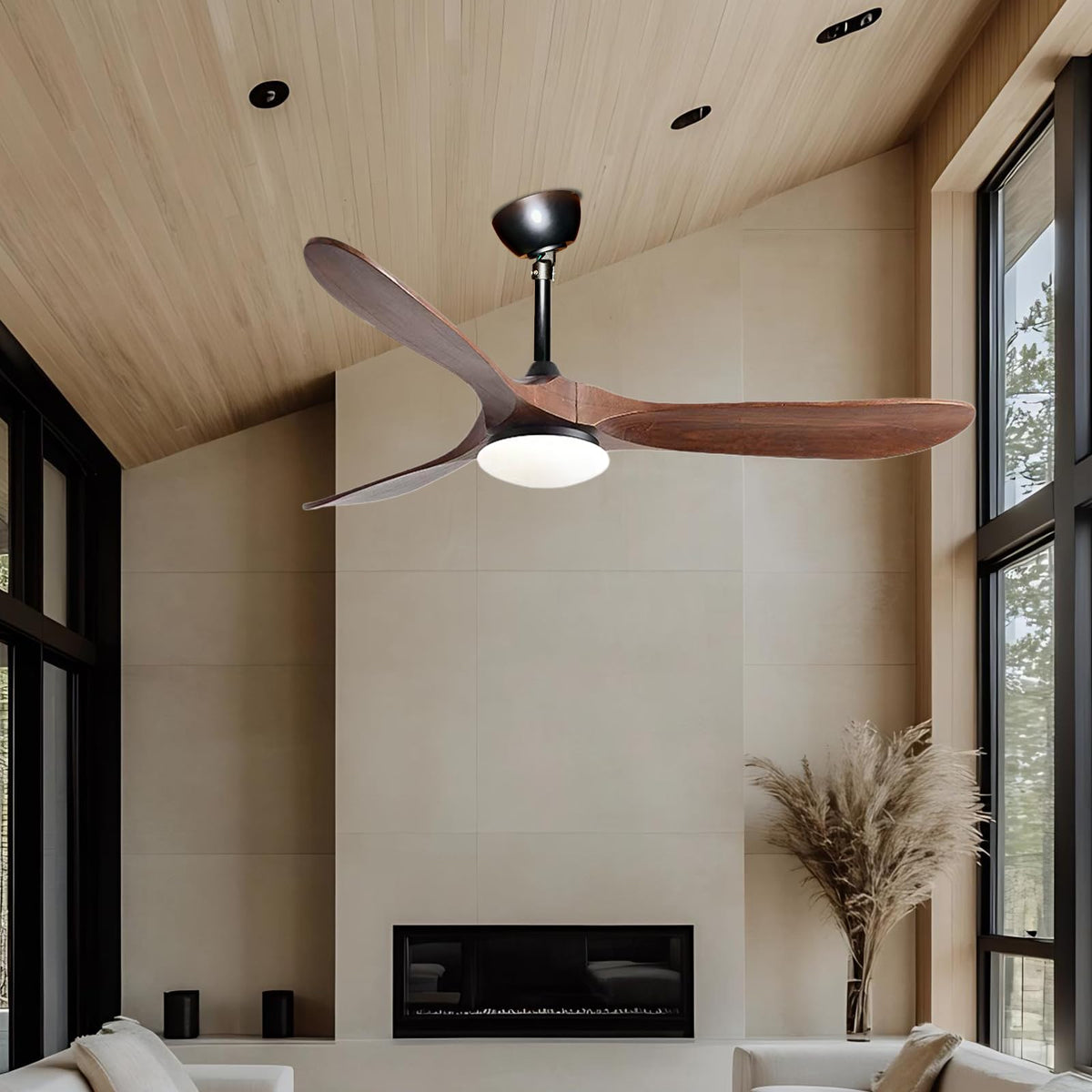 TEBTEOTEK universal fan mount compatibility supports 1-in downrods for secure installations.