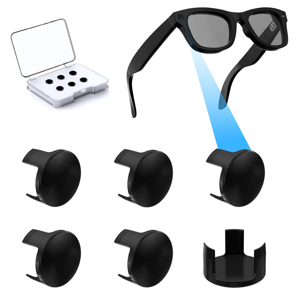 TECBUDD LED light cover blocker on Ray-Ban Wayfarer; stable light blocking for smoother filming